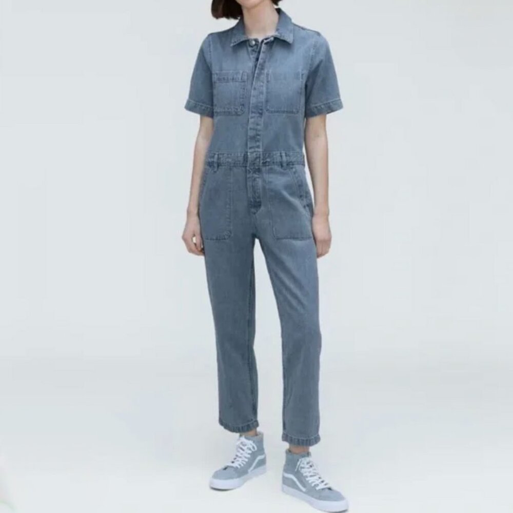 Everlane The Supersoft Jean Denim Coverall Jumpsuit - Size 4